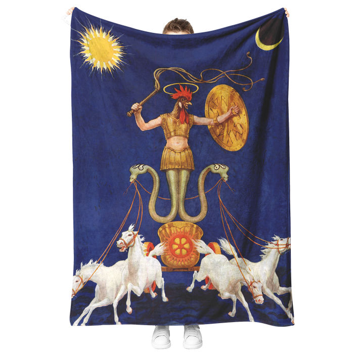 Abraxas_Gnostic_Deity_Fleece_Blanket_V_Blanket_Model_Mockup.png
