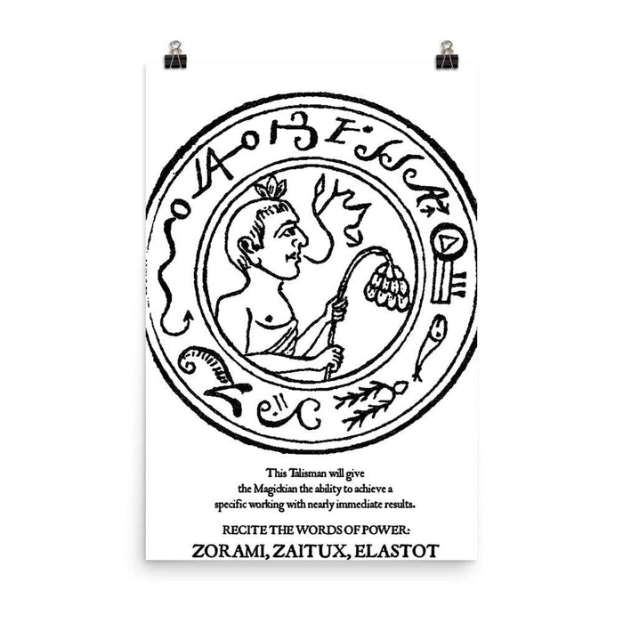 Achieve Results Talisman Poster - The Luciferian Apotheca