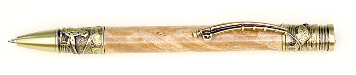 AFS Custom Fish Engraved Wood Pen