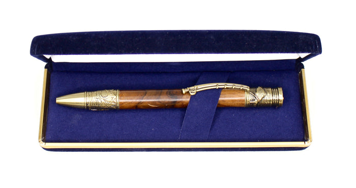AFS Custom Fish Engraved Wood Pen