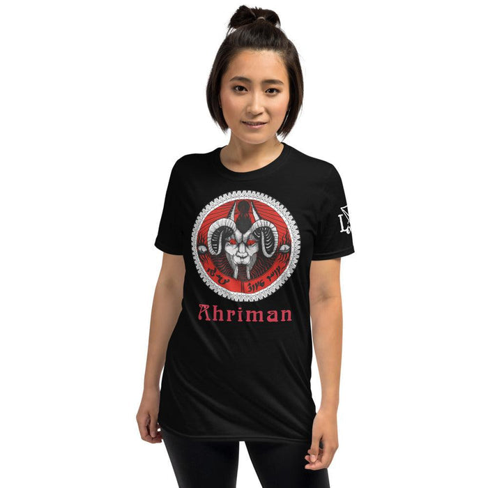 Ahriman Prince of Darkness Sigil Short-Sleeve Unisex T-Shirt - The Luciferian Apotheca