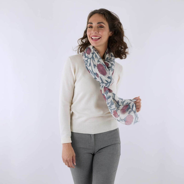 Ainsely Burgundy Featherweight Scarf Scarf - rockflowerpaper