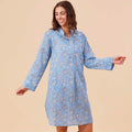Ainsley Light Blue Night Shirt Sleep Shirt - rockflowerpaper