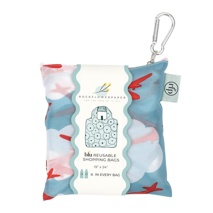 OUTLET Airplane blu Reusable Shopping Bag pos - Reusable Shopping Bag - rockflowerpaper