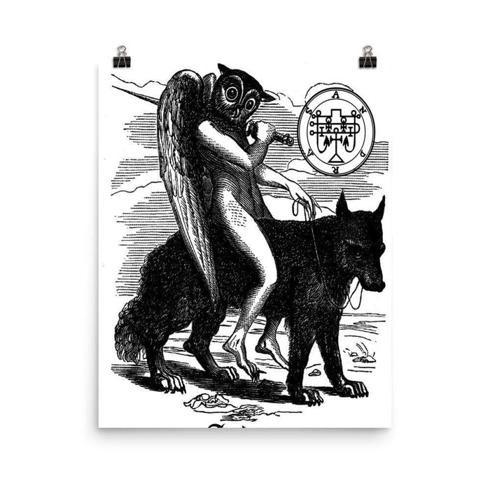 Andras Goetia Demon Large Poster - The Luciferian Apotheca