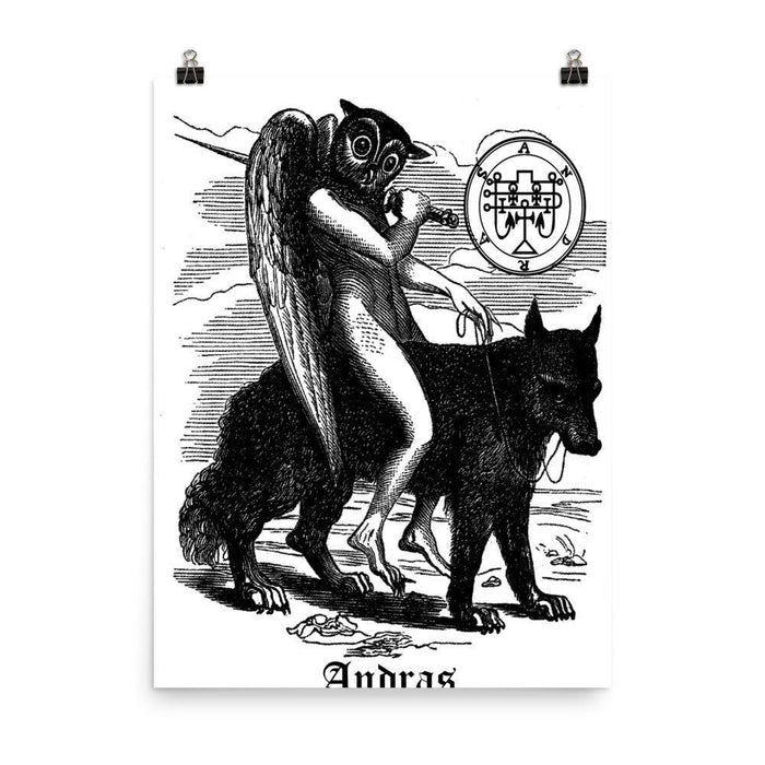 Andras Goetia Demon Large Poster - The Luciferian Apotheca