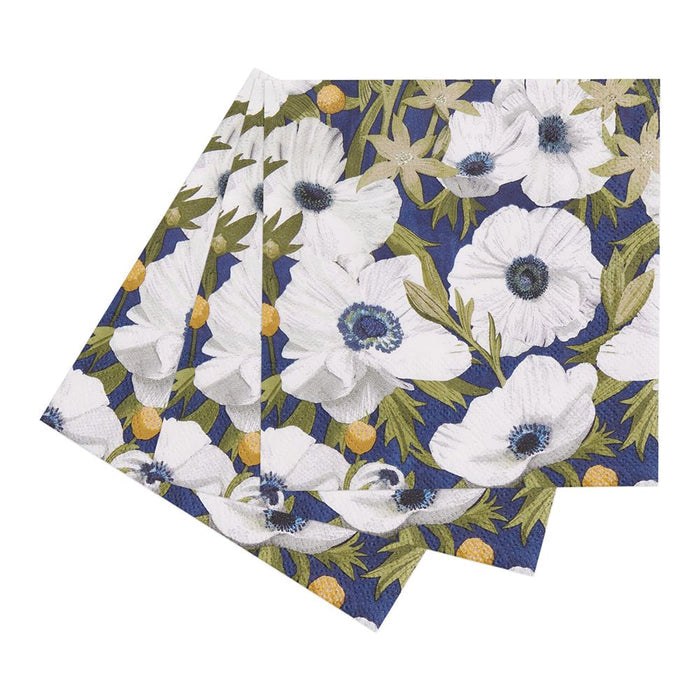 Anemone Poppy Paper Cocktail Napkins (Pack of 20) Paper Cocktail Napkin - rockflowerpaper