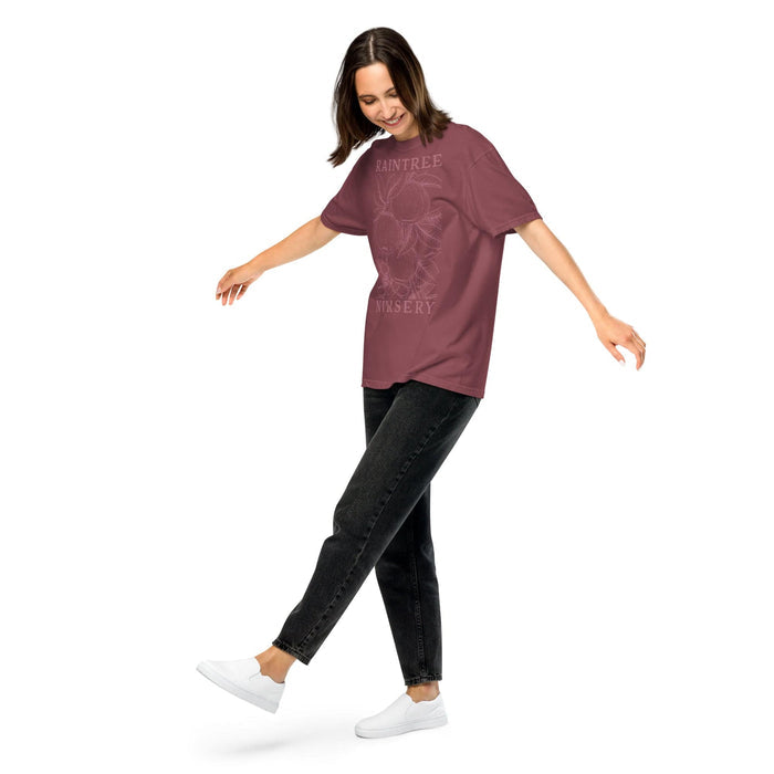 Apple Print Unisex T-Shirt in Mauve-Raintree Nursery-S-