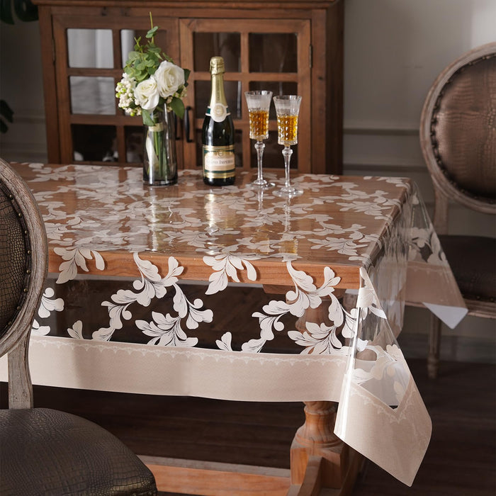 Artbloss Clear Table Cover Protector Vinyl PVC Table Cloth, 55" x 120"