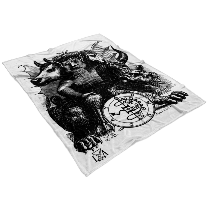 Asmodeus Demon King Fleece Blanket - The Luciferian Apotheca