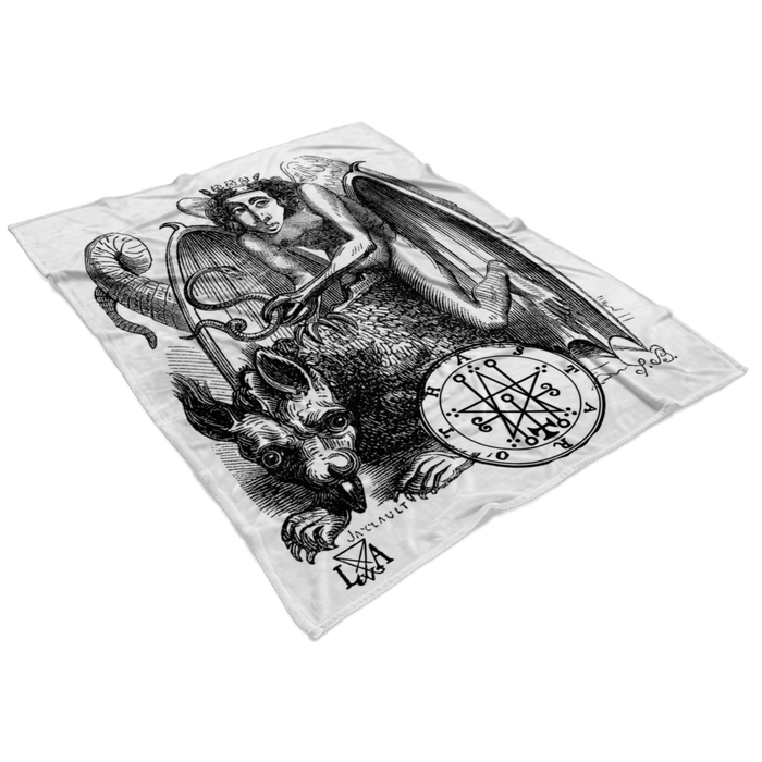 Astaroth Goetia Demon Fleece Blanket - The Luciferian Apotheca