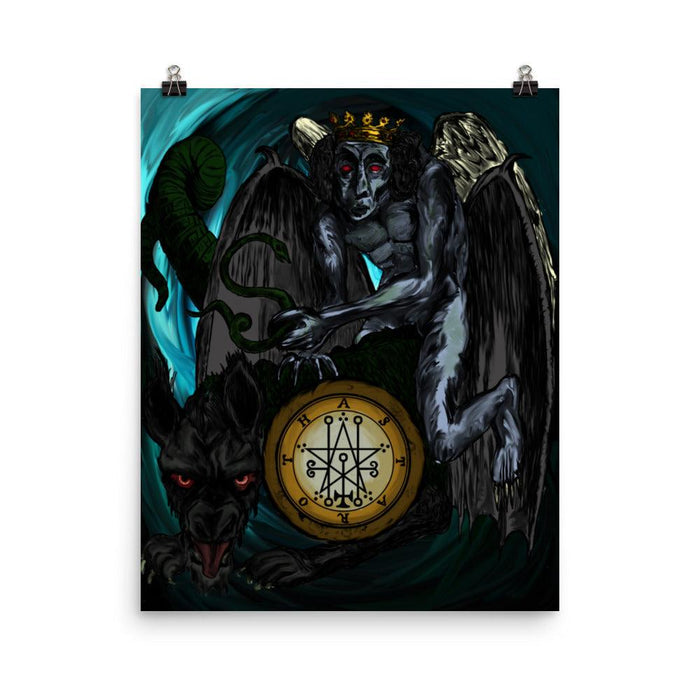 Astaroth Goetia of Shadows Demon Poster - The Luciferian Apotheca