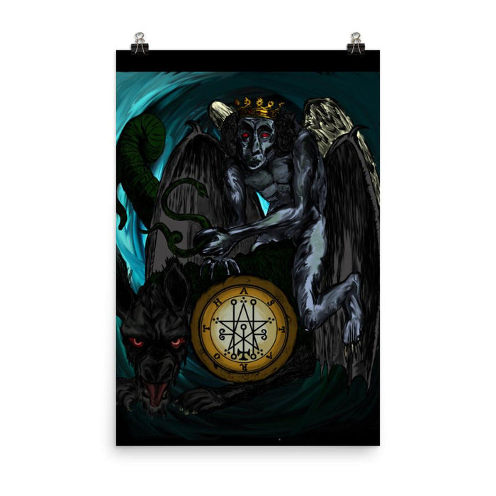 Astaroth Goetia of Shadows Demon Poster - The Luciferian Apotheca