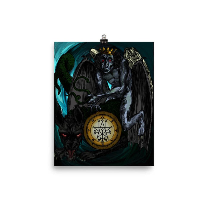 Astaroth Goetia of Shadows Demon Poster - The Luciferian Apotheca