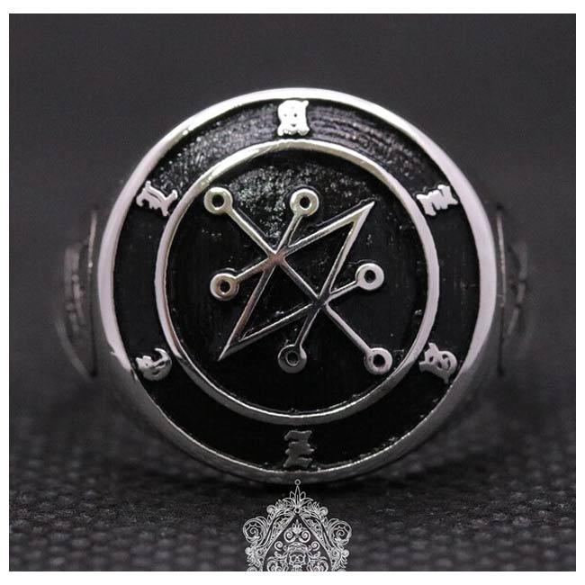 Azazel Signet Ring Sterling Silver 925 - The Luciferian Apotheca
