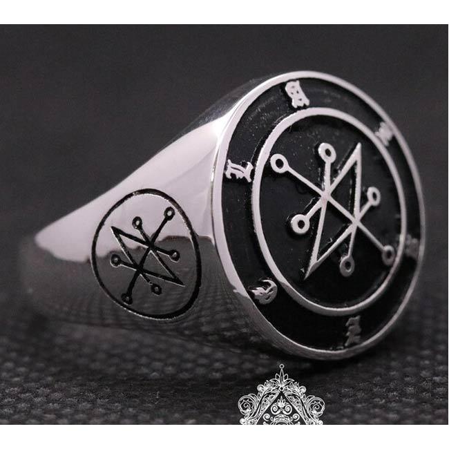 Azazel Signet Ring Sterling Silver 925 - The Luciferian Apotheca