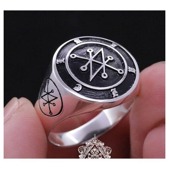 Azazel Signet Ring Sterling Silver 925 - The Luciferian Apotheca