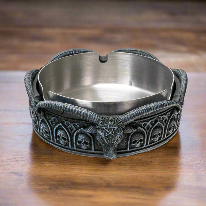Baphomet Ashtray | Cone Incense Burner | Candle Holder