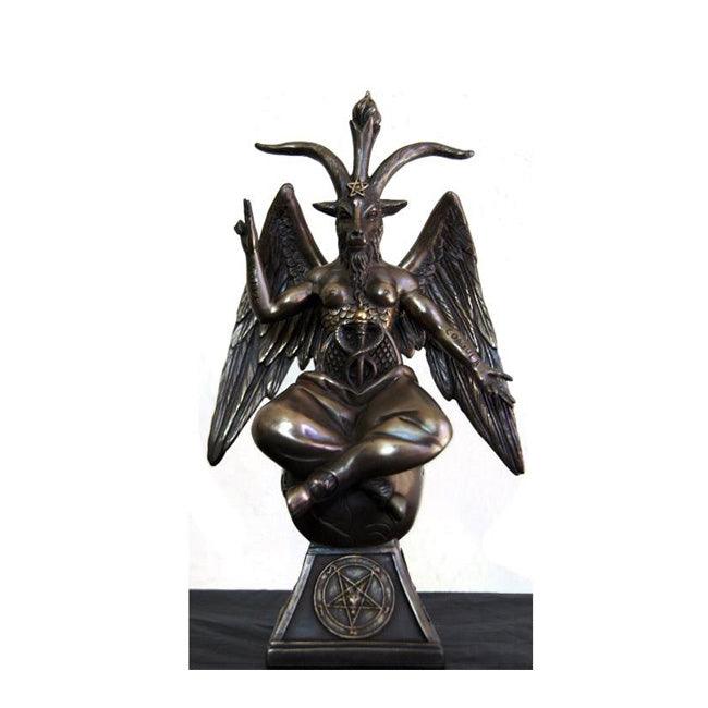 Baphomet - The Sabbatic Goat w/ Sigil Bronze Statue 9" - The Luciferian Apotheca