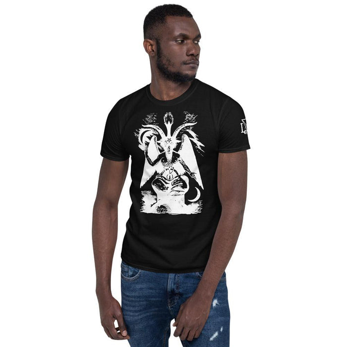 Baphomet the Sabbatic Goat White print Unisex T-Shirt - The Luciferian Apotheca