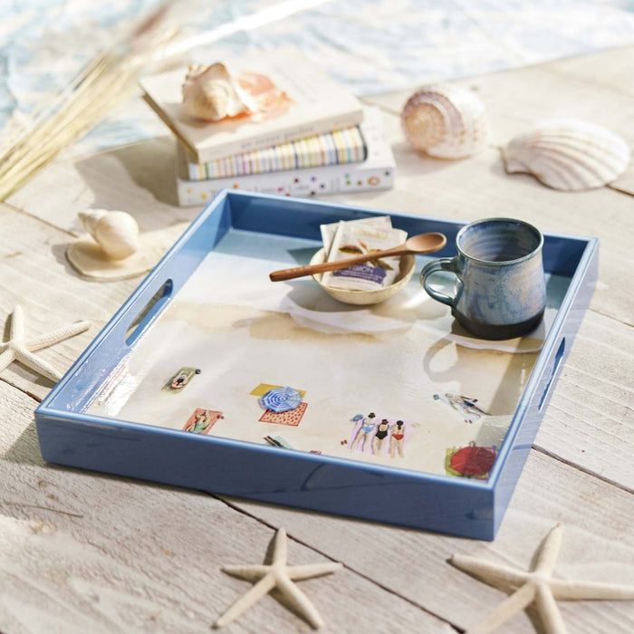 Beach Life 15 Inch Square Tray Tray - rockflowerpaper