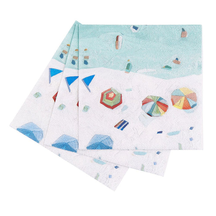 Beach Vista Paper Cocktail Napkins (Pack of 20) Paper Cocktail Napkin - rockflowerpaper