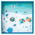 15 Inch Square Tray |Beach Vista Design Tray - rockflowerpaper