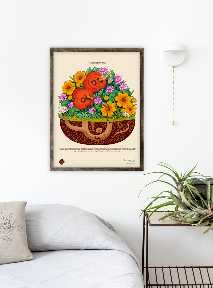 Bee Nectary Mix Fine Art Poster