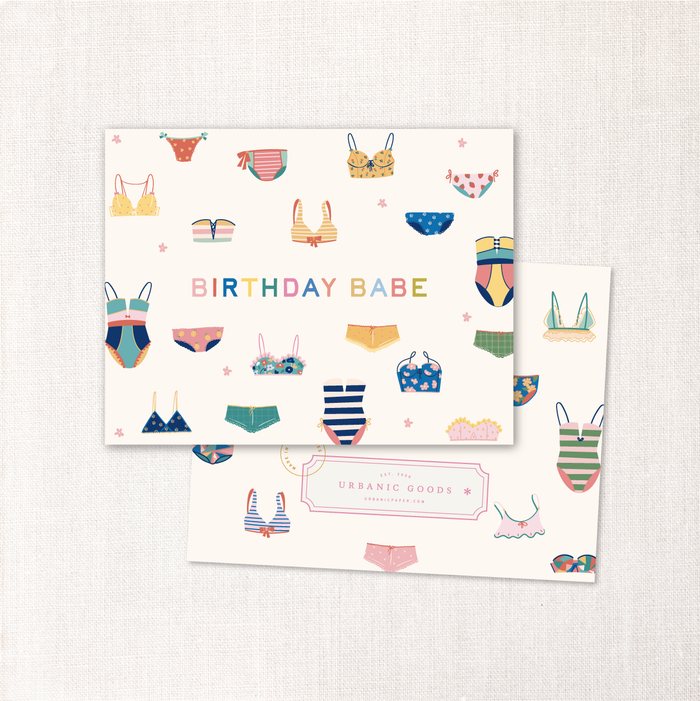 birthday babe swim card