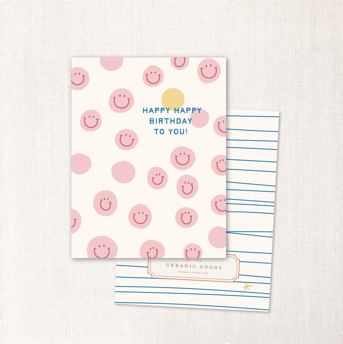 birthday happy faces card