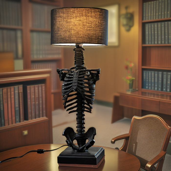 Black Skeleton Table Lamp | Illuminate Your Path with the Shadows of Death