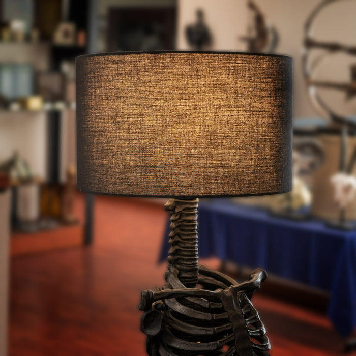 Black Skeleton Table Lamp | Illuminate Your Path with the Shadows of Death