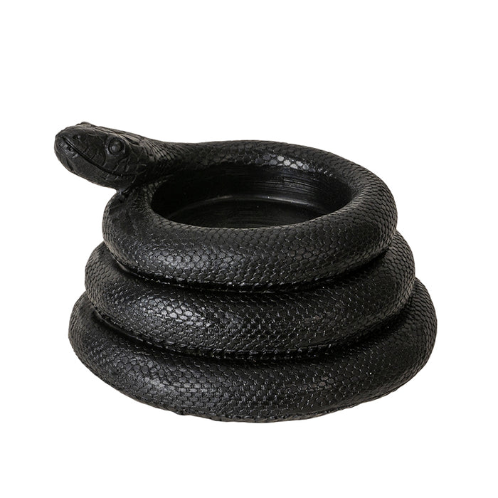 Black Snake Tealight Candle Holder | Serpent Altar Accent