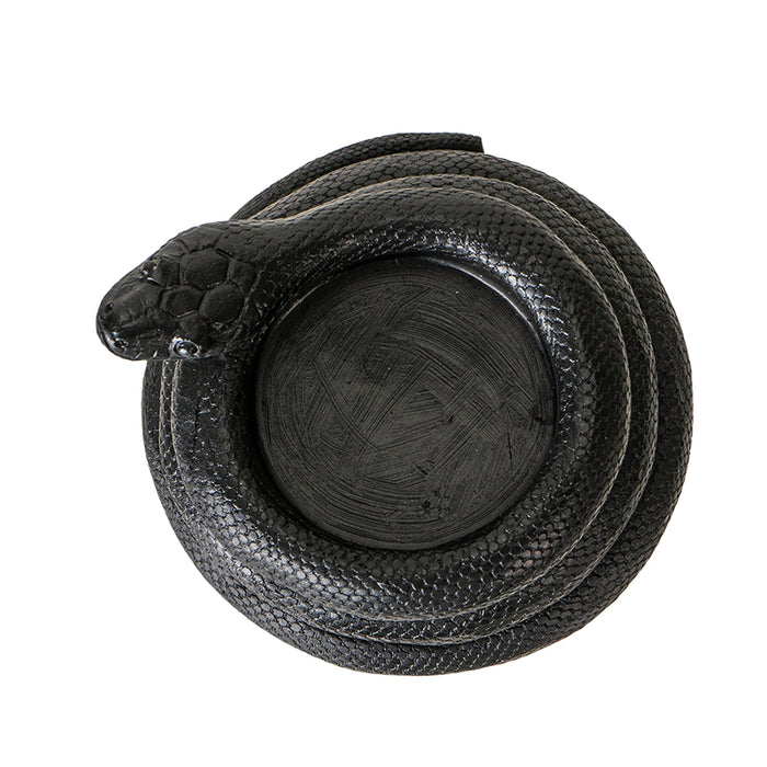 Black Snake Tealight Candle Holder | Serpent Altar Accent