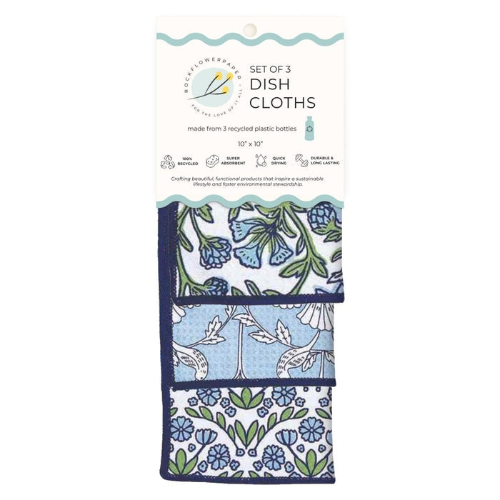 Blaire Blue Eco Dish Cloth (Set of 3) Reusable Dish Cloth - rockflowerpaper