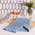 Blaire Blue blu Kitchen Tea Towel - Double - Sided Print Kitchen Towel - rockflowerpaper