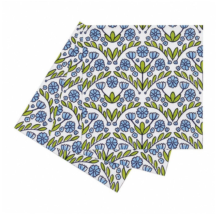 Blaire Blue Paper Cocktail Napkins (Pack of 25) Paper Cocktail Napkin - rockflowerpaper