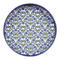 Blaire Blue Round Laquer Serving Tray Tray - rockflowerpaper