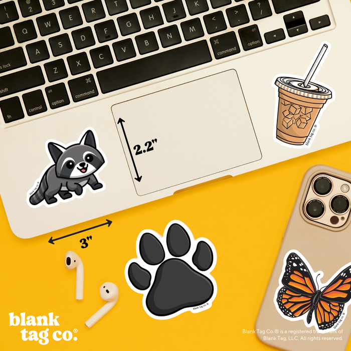 Blank Tag Co.® Waterproof Sticker - Raccoon