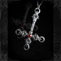 "Blasphemet" Satanic Inverted DEMON Cross pendant - The Luciferian Apotheca