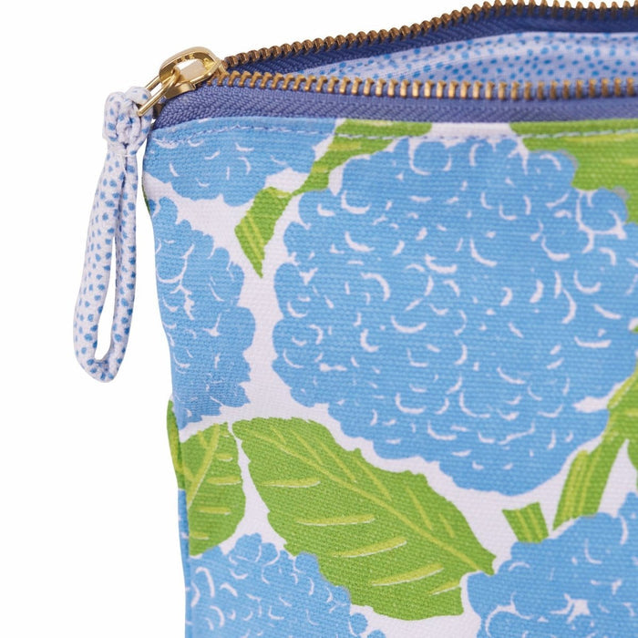 Blue Hydrangea Pouch Large Pouch - rockflowerpaper