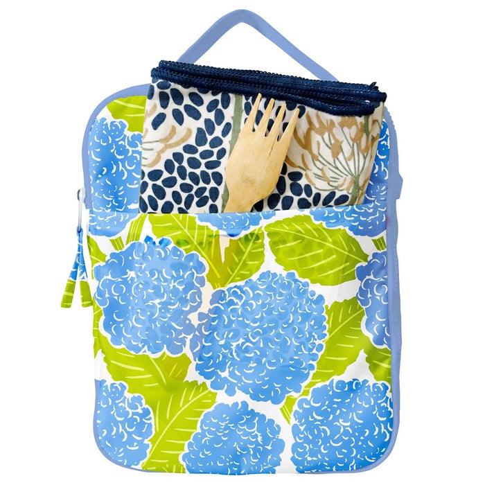 Blue Hydrangea Lunch Tote Lunch Tote - Rockflowerpaper