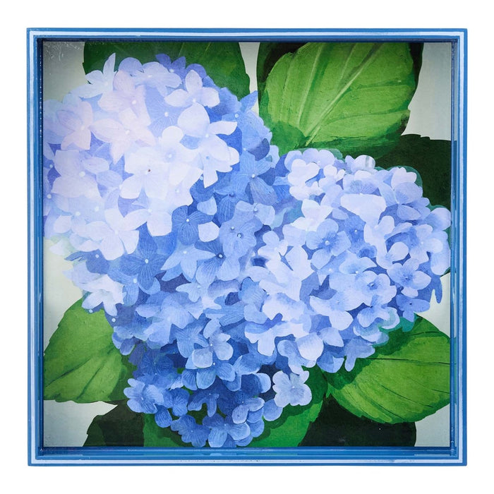 Blue Hydrangea 15 Inch Square Tray Tray - rockflowerpaper