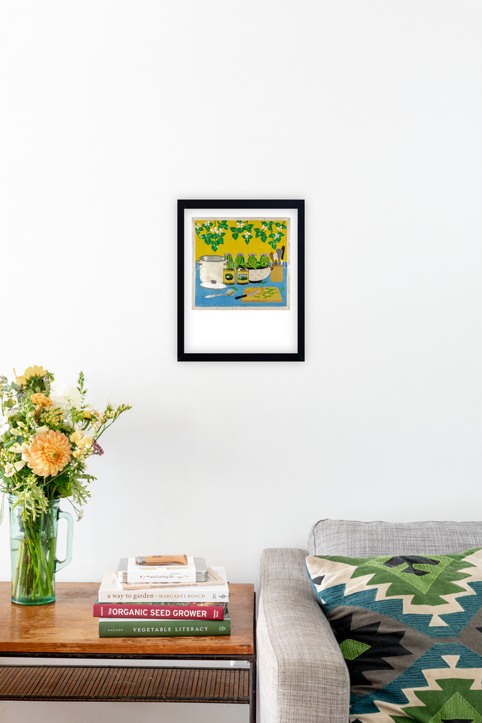 Blue Lake Pole Bean Art Print ~Signed~