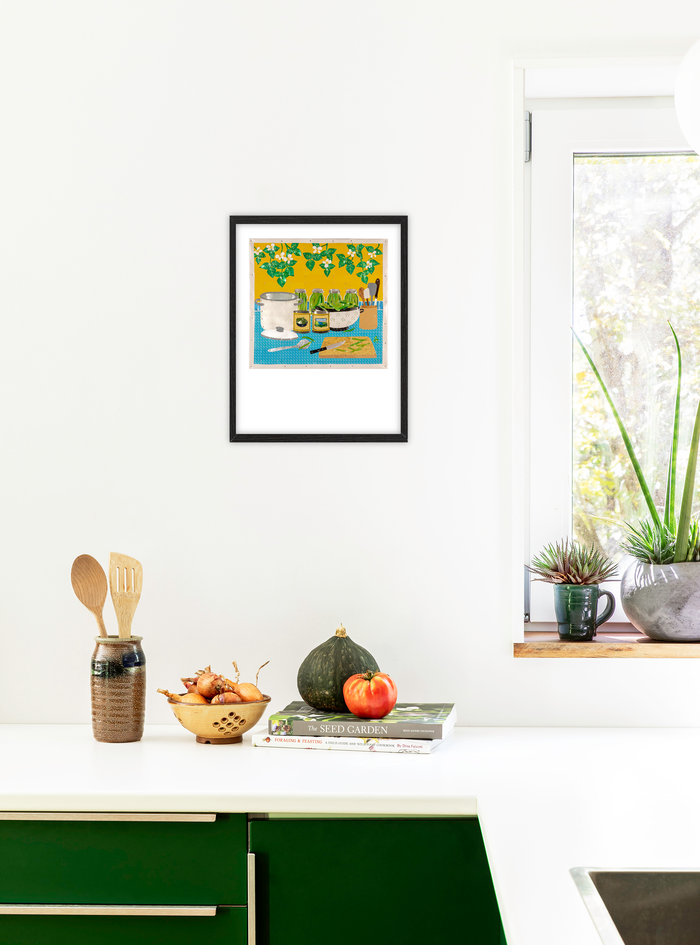 Blue Lake Pole Bean Art Print ~Signed~