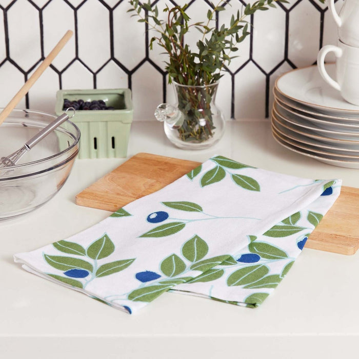 Blueberry Medley Cotton Kitchen Towels (Set of 3) Cotton Kitchen Towel - rockflowerpaper