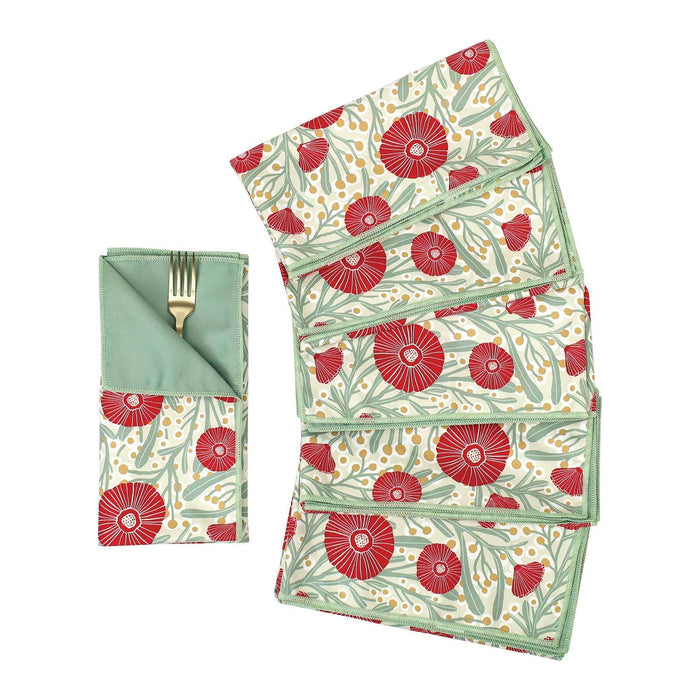 Camellia Bouquet Eco Dinner Napkins (Set of 6)