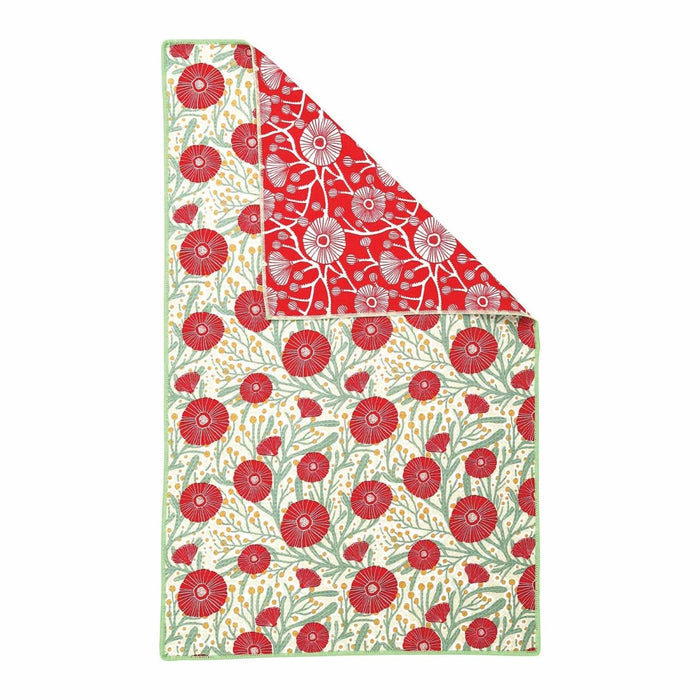 Camellia Bouquet blu Kitchen Tea Towel TEA TOWEL - rockflowerpaper