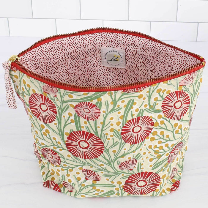 Camellia Bouquet Large Canvas Pouch Pouch - rockflowerpaper