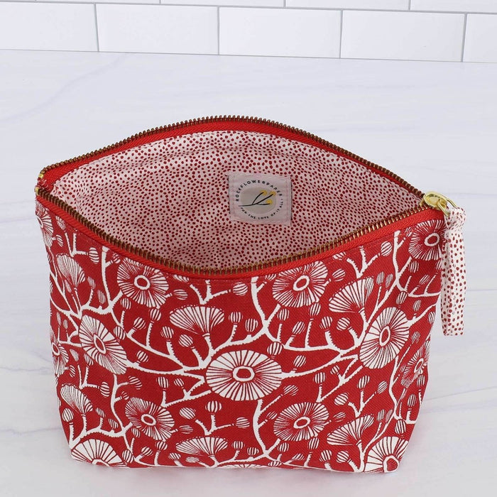 Camellia Medium Canvas Pouch Pouch - rockflowerpaper